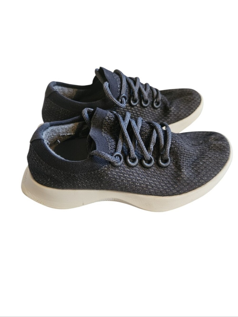 Allbirds Men's Black Knit Sneakers with White Sole